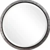 Decorative Mirrors-Kirkland's Home Metal Exposed Nail Head Round Framed Mirror