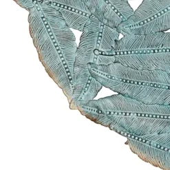 Wall Plaques-Kirkland's Home Metal Feather Round Wall Plaques, Set Of 3 Blue