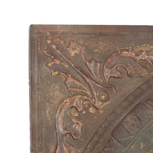Wall Plaques-Kirkland's Home Metal Floral Medallion Wall Plaque Brown