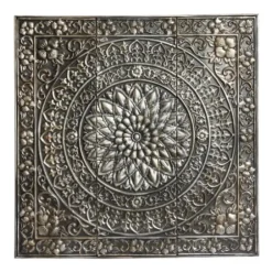Wall Plaques-Kirkland's Home Metal Floral Scrollwork Wall Plaque Silver