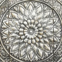 Wall Plaques-Kirkland's Home Metal Floral Scrollwork Wall Plaque Silver