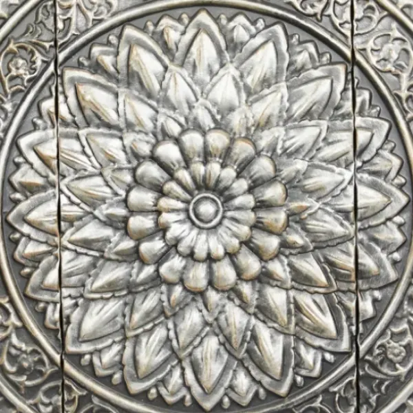 Wall Plaques-Kirkland's Home Metal Floral Scrollwork Wall Plaque Silver