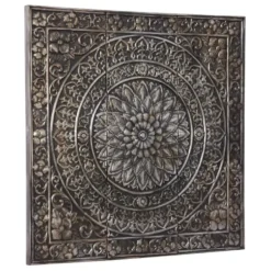 Wall Plaques-Kirkland's Home Metal Floral Scrollwork Wall Plaque Silver