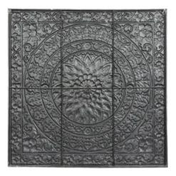 Wall Plaques-Kirkland's Home Metal Floral Scrollwork Wall Plaque Silver