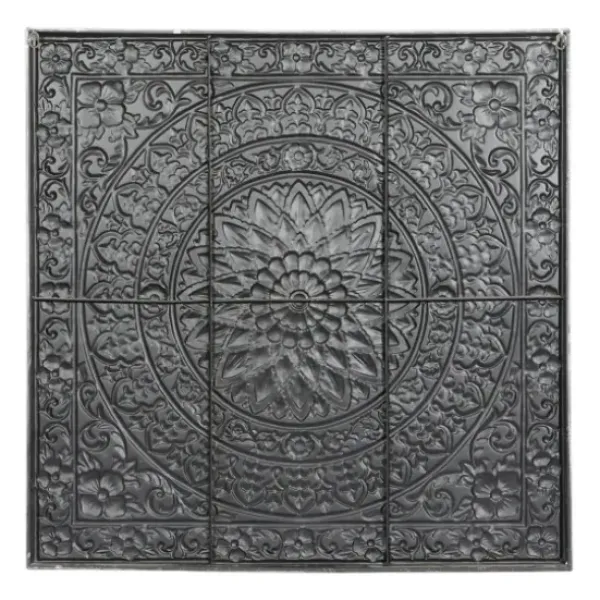 Wall Plaques-Kirkland's Home Metal Floral Scrollwork Wall Plaque Silver