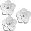 Wall Plaques-Kirkland's Home Metal Flower Wall Plaques, Set Of 3 White