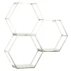 Shelves-Kirkland's Home Metal Frame And White Marble Wall Shelf Silver