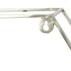 Shelves-Kirkland's Home Metal Frame And White Marble Wall Shelf Silver