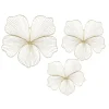 Wall Plaques-Kirkland's Home Metal Frame Floral Wall Plaques, Set Of 3 Gold