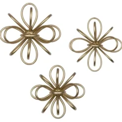 Wall Plaques-Kirkland's Home Metal Geometric Burst 3-Pc. Wall Plaques Set Gold