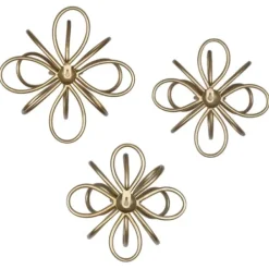 Wall Plaques-Kirkland's Home Metal Geometric Burst 3-Pc. Wall Plaques Set Gold