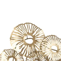 Wall Plaques-Kirkland's Home Metal Geometric Coral Clusters Wall Plaque Gold
