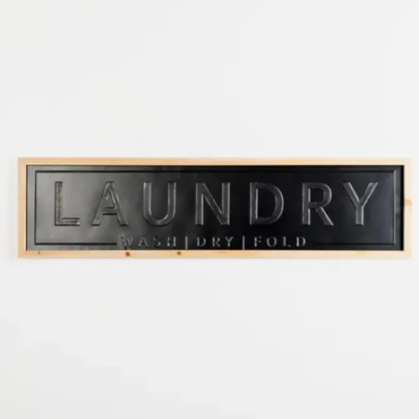 Wall Quotes & Signs-Kirkland's Home Metal Laundry Wall Plaque Black