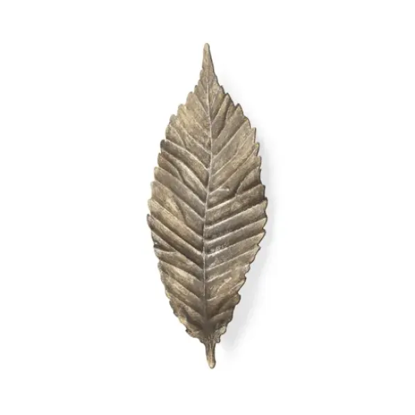 Wall Plaques-Kirkland's Home Metal Leaf Wall Plaque Gold