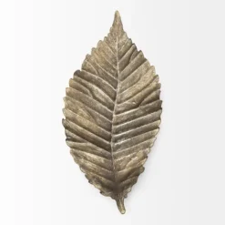 Wall Plaques-Kirkland's Home Metal Leaf Wall Plaque Gold