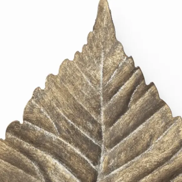 Wall Plaques-Kirkland's Home Metal Leaf Wall Plaque Gold