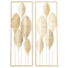 Wall Plaques-Kirkland's Home Metal Leaves Wall Plaques, Set Of 2 Gold
