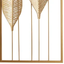 Wall Plaques-Kirkland's Home Metal Leaves Wall Plaques, Set Of 2 Gold