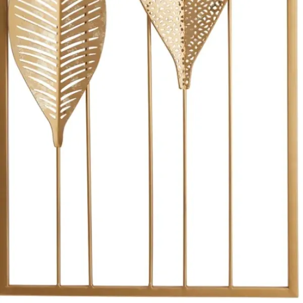 Wall Plaques-Kirkland's Home Metal Leaves Wall Plaques, Set Of 2 Gold
