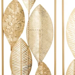 Wall Plaques-Kirkland's Home Metal Leaves Wall Plaques, Set Of 2 Gold