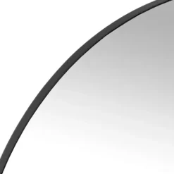 Decorative Mirrors-Kirkland's Home Metal Linear Round Mirror Black