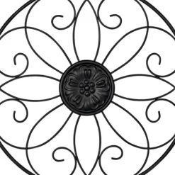 Wall Plaques-Kirkland's Home Metal Medallion Wall Plaques, Set Of 3 Black