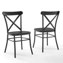 Dining Chairs-Kirkland's Home Metal Melody Dining Chairs, Set Of 2 Black