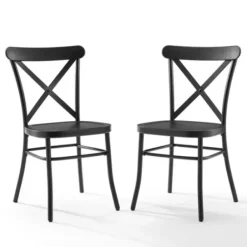 Dining Chairs-Kirkland's Home Metal Melody Dining Chairs, Set Of 2 Black