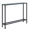 Console Tables-Kirkland's Home Metal Mirrored Top Slim Console Table Gray