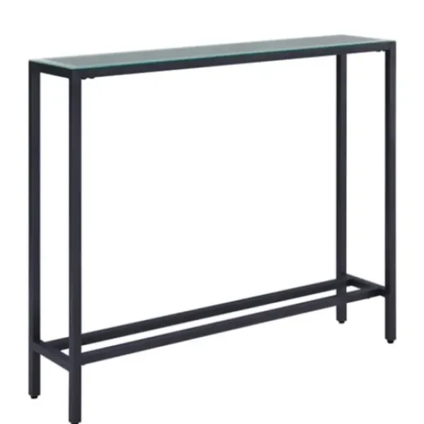 Console Tables-Kirkland's Home Metal Mirrored Top Slim Console Table Gray