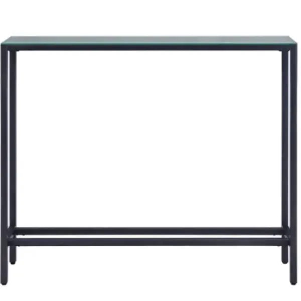 Console Tables-Kirkland's Home Metal Mirrored Top Slim Console Table Gray