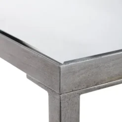 Console Tables-Kirkland's Home Metal Mirrored Top Slim Console Table Silver