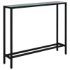 Console Tables-Kirkland's Home Metal Mirrored Top Slim Console Table Black