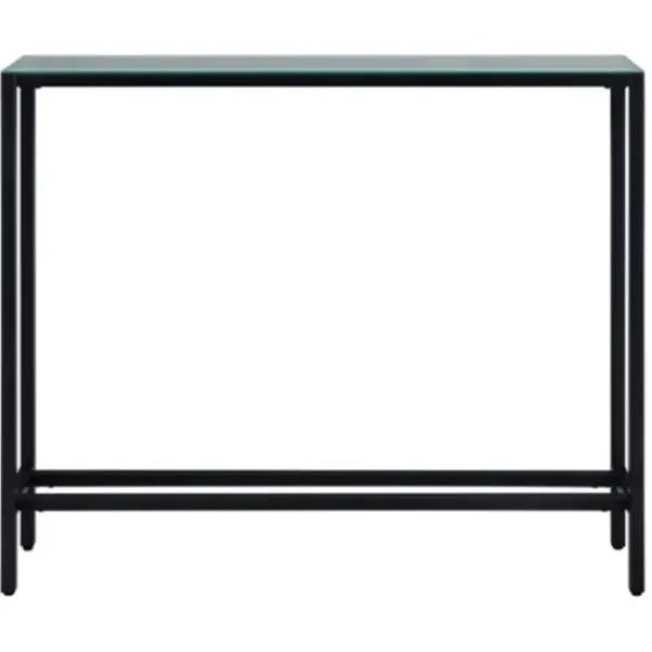 Console Tables-Kirkland's Home Metal Mirrored Top Slim Console Table Black