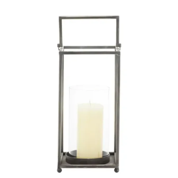Lanterns-Kirkland's Home Metal Modern Lantern Black