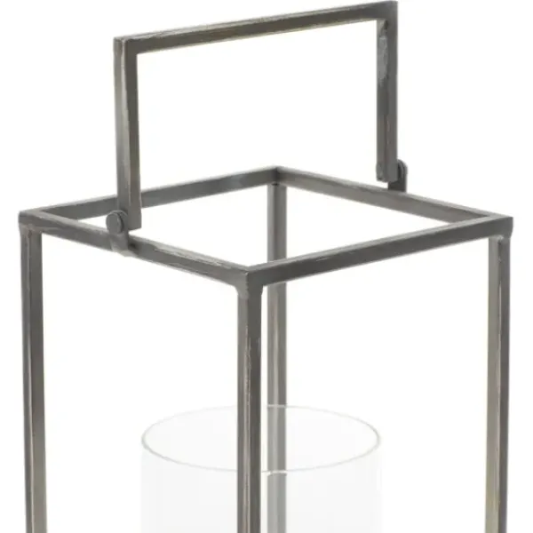 Lanterns-Kirkland's Home Metal Modern Lantern Black