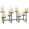 Candle Holders-Kirkland's Home Metal Multi Level Candelabra Runner Black