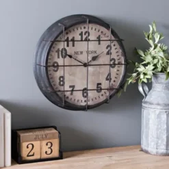 Clocks-Kirkland's Home Metal New York Subway Wall Clock