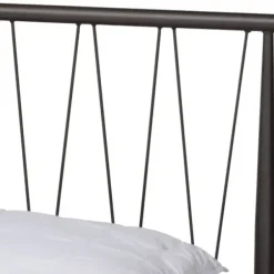 Beds & Headboards-Kirkland's Home Metal Open Headboard Full Platform Bed Black