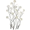 Wall Plaques-Kirkland's Home Metal Peony Shell Wall Plaque White/Black