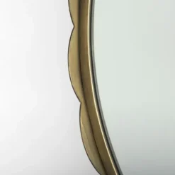 Decorative Mirrors-Kirkland's Home Metal Scallop Edge Adelaide Wall Mirror Gold