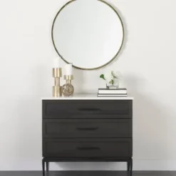 Decorative Mirrors-Kirkland's Home Metal Scallop Edge Adelaide Wall Mirror Gold