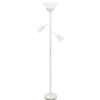 Floor Lamps-Kirkland's Home Metal 3-Scallop Glass Floor Lamp White