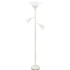 Floor Lamps-Kirkland's Home Metal 3-Scallop Glass Floor Lamp White