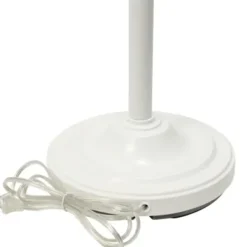 Floor Lamps-Kirkland's Home Metal 3-Scallop Glass Floor Lamp White