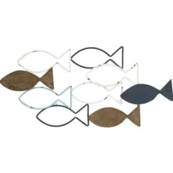 Wall Plaques-Kirkland's Home Metal School Of Fish Wall Plaque Multi