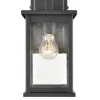 Outdoor Lighting-Kirkland's Home Metal Seeded Glass Outdoor Sconce Black
