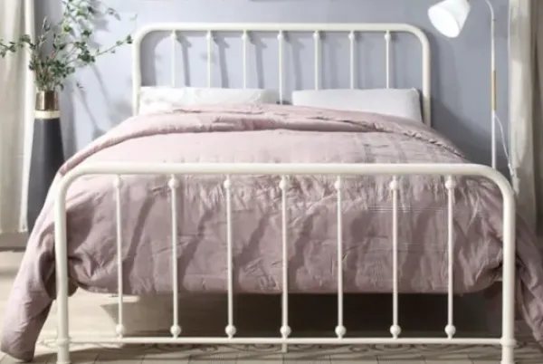 Beds & Headboards-Kirkland's Home Metal Slat Full Platform Bed White
