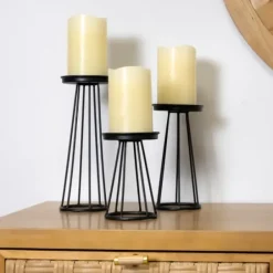 Candle Holders-Kirkland's Home Metal Soho Candle Holders, Set Of 3 Black
