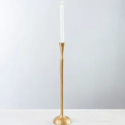 Candle Holders-Kirkland's Home Metal Taper Candle Holder, 21 In. Gold